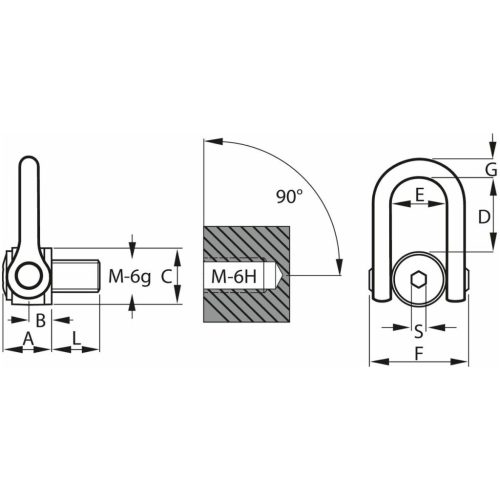 Codipro Központosító rögzítőszem DSS M36X4