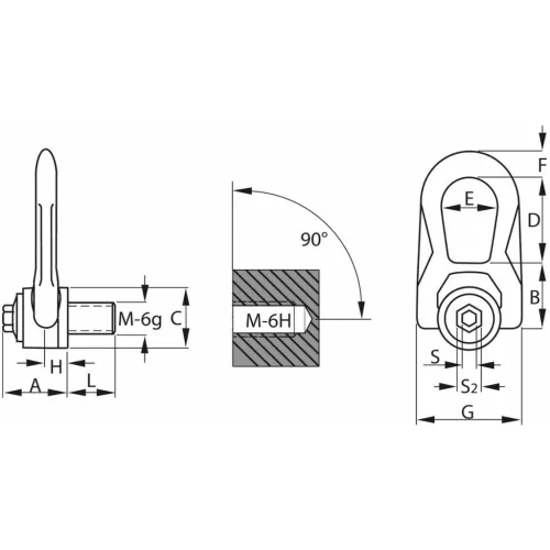 Codipro Központosító rögzítőszem Quick Lift DSR M10X1,5