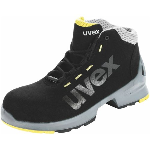 Uvex Magasszárú fűzős cipő, fekete/sárga Uvex 1, S2 40