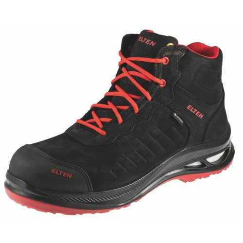 Elten Magasszárú fűzős cipő, fekete STEWART XXG Pro GTX black-red Mid ESD, S3 39
