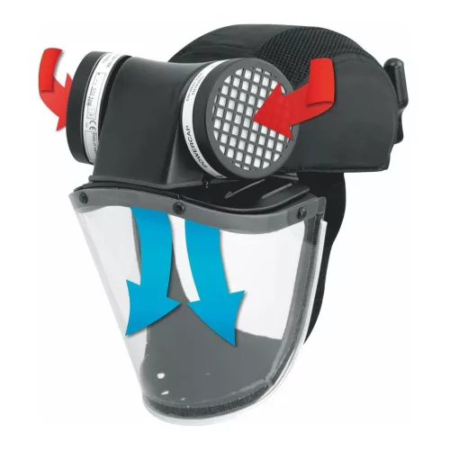 Szűrt levegős légzésvédő integrált fej- és arcvédelemmel PowerCap® Active™ SET
