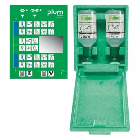 Szemöblítő állomás fali tartóban