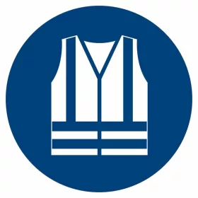 Utasítás jel Használjon láthatósági mellényt 02200