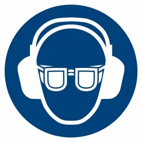 Utasítás jel Használjon hallás- és szemvédőt 02200