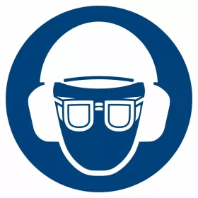   Utasítás jel Használjon szem-, hallás- és fejvédőt 01200