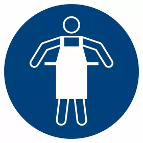 Utasítás jel Használjon védőkötényt 02200