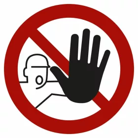 Tiltó jelzés Illetékteleneknek tilos a belépés 01100