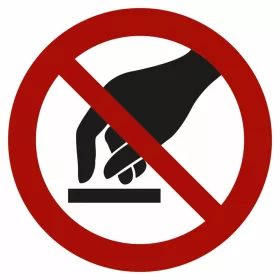 Tiltó jelzés Hozzáérni tilos 01100