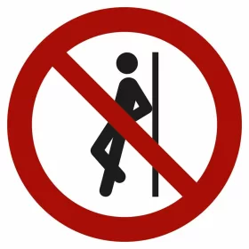 Tiltó jelzés Nekitámaszkodni tilos 02200