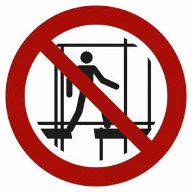 Tiltó jelzés Hiányos állvány használata tilos 02200