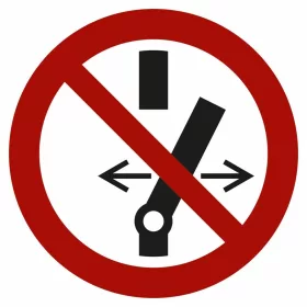 Tiltó jelzés Átkapcsolni tilos 02200