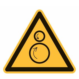   Figyelmeztető jelzés Figyelem, ellentétes forgású hengerek 01100