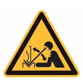   Figyelmeztető jelzés Figyelmeztetés felcsapódó munkadarabra 02200