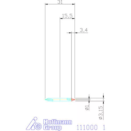 Garant Lyukfűrész központfúró 6KT A 1 mm