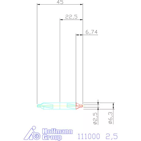 Garant Lyukfűrész központfúró 6KT A 2,5 mm