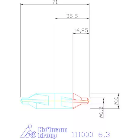 Garant Lyukfűrész központfúró 6KT A 6,3 mm