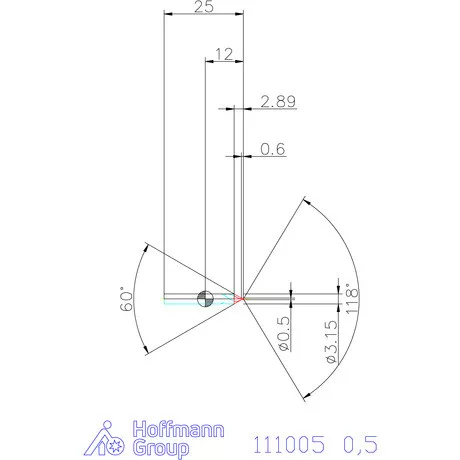 Holex Garant Központfúró HSS A 0,5 mm