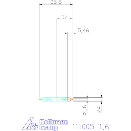 Holex Garant Központfúró HSS A 1,6 mm