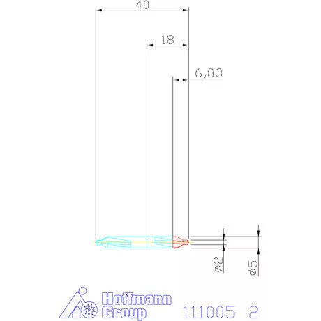 Holex Garant Központfúró HSS A 2 mm