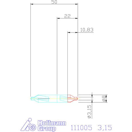 Holex Garant Központfúró HSS A 3,15 mm