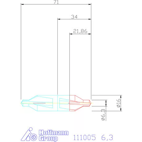Holex Garant Központfúró HSS A 6,3 mm