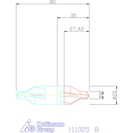 Holex Garant Központfúró HSS A 8 mm