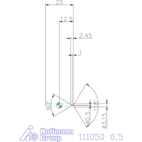 Garant Központfúró HSS/E A 0,5 mm
