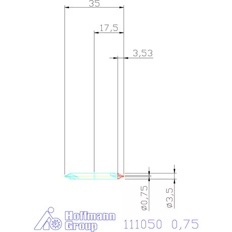 Garant Központfúró HSS/E A 0,75 mm