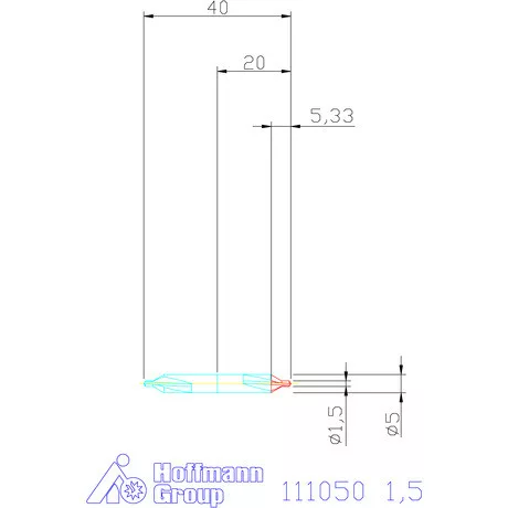 Garant Központfúró HSS/E A 1,5 mm