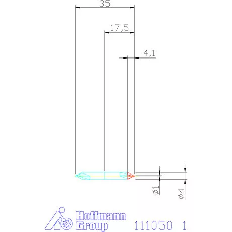 Garant Központfúró HSS/E A 1 mm
