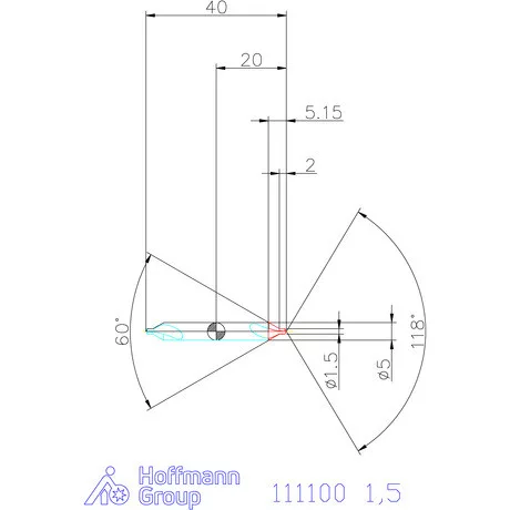 Garant Központfúró HSS-E A 1,5 mm