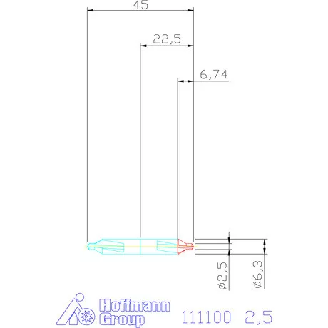 Garant Központfúró HSS-E A 2,5 mm