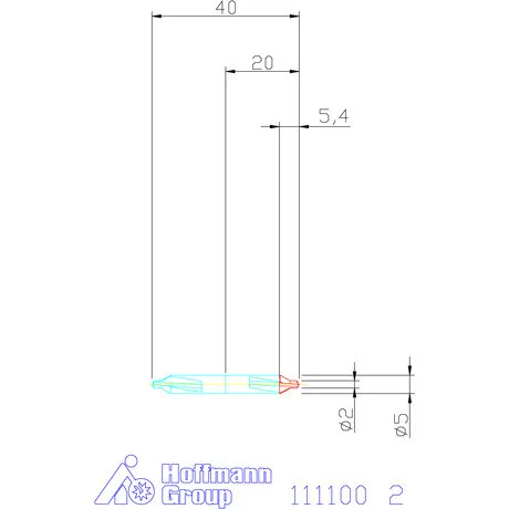 Garant Központfúró HSS-E A 2 mm