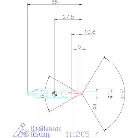 Garant Központfúró HSS-E A, felülettel 4 mm