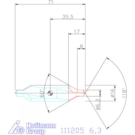 Garant Központfúró HSS-E A, felülettel 6,3 mm