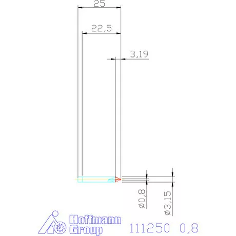 Garant Központfúró HSS A, balos 0,8 mm