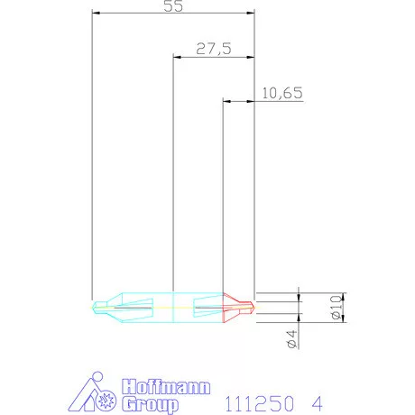 Garant Központfúró HSS A, balos 4 mm