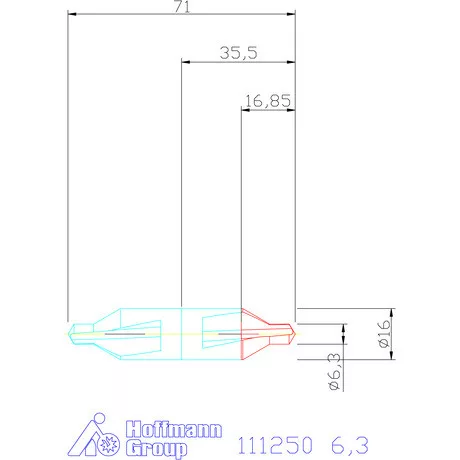 Garant Központfúró HSS A, balos 6,3 mm
