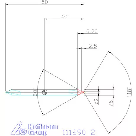 Garant Központfúró HSS hosszú A 2 mm
