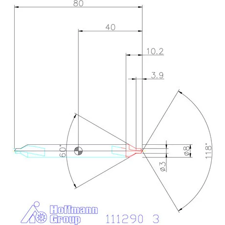 Garant Központfúró HSS hosszú A 3 mm