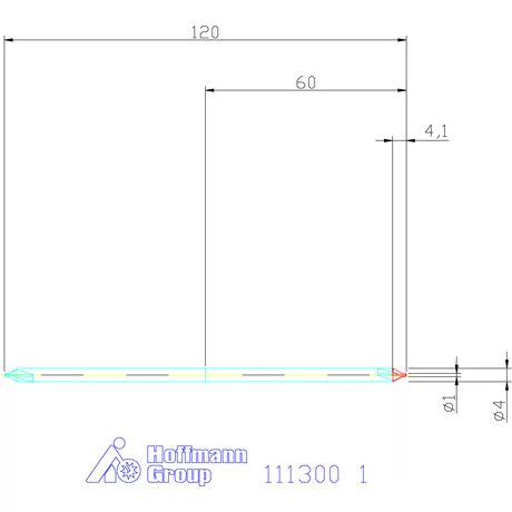 Garant Központfúró HSS-E, extra hosszú A 1 mm