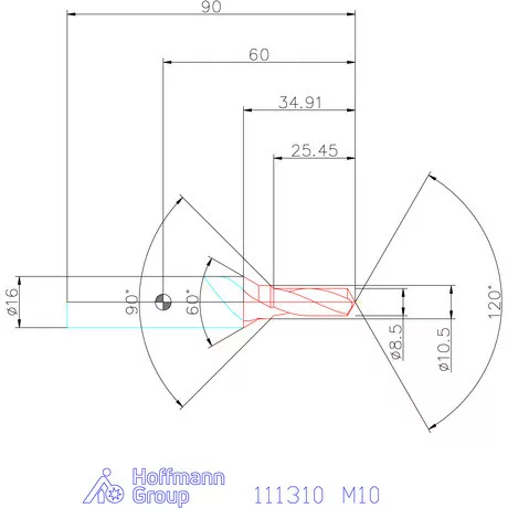 Garant Központfúró HSS A M10