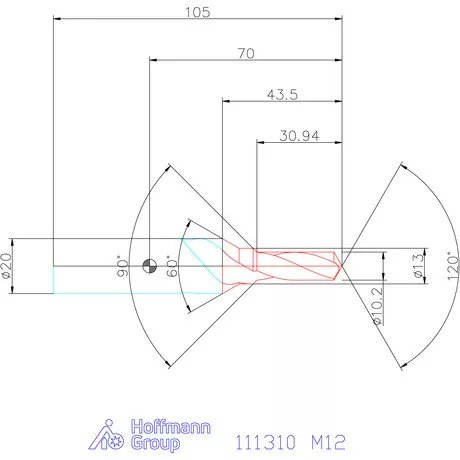 Garant Központfúró HSS A M12