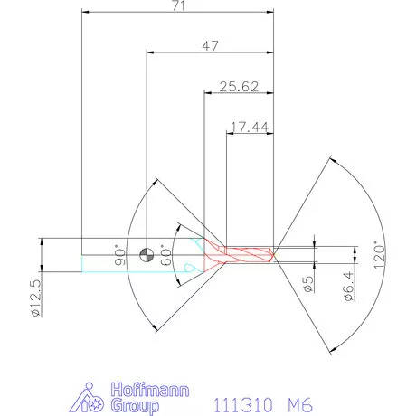 Garant Központfúró HSS A M6