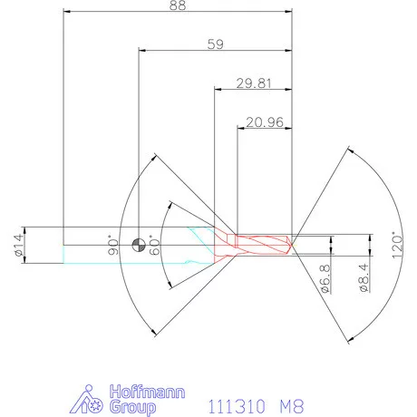 Garant Központfúró HSS A M8