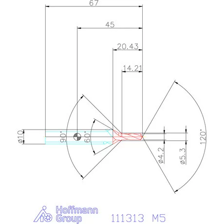 Garant Központfúró HSS A, felülettel M5