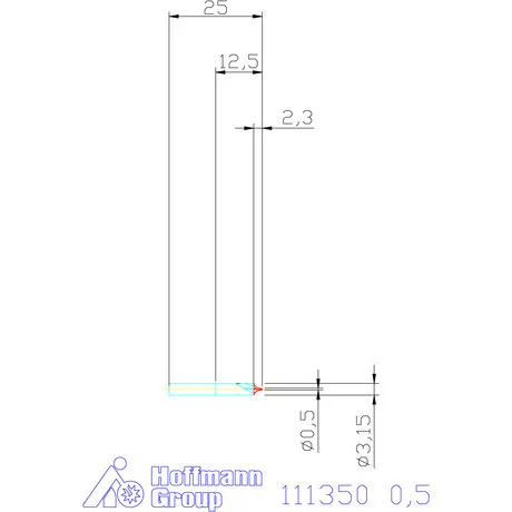 Garant Központfúró HSS R 0,5 mm