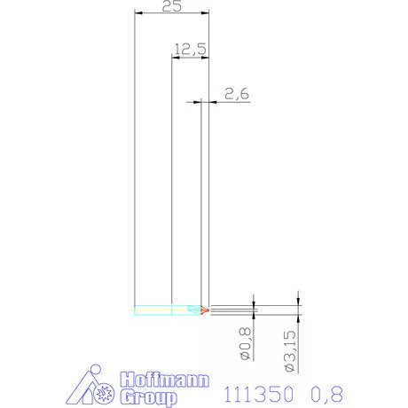 Garant Központfúró HSS R 0,8 mm
