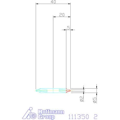 Garant Központfúró HSS R 2 mm