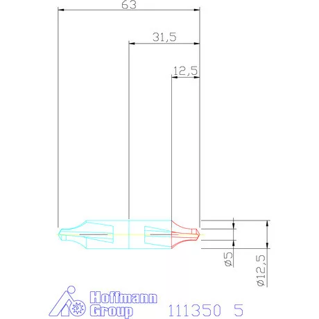 Garant Központfúró HSS R 5 mm